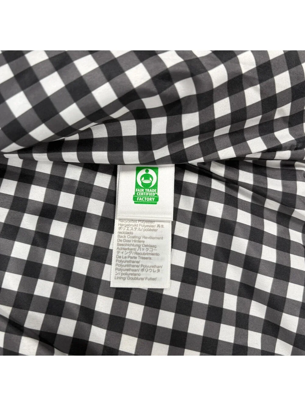 J.Crew Quilted Puffer Vest Mens XXL Black Gingham Lined Full Zip FA23